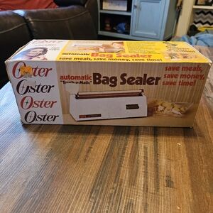 Vintage OSTER Electric Touch-a-Matic Bag Sealer Wall Mountable Original Box NIB